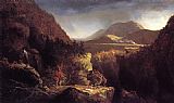 Alexander Helwig Wyant Canvas Paintings - Landscape with Figures_